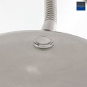 Mexlite floor lamp PLATU with flex arm, with touch dimmer IP20, steel dimmable