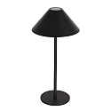 Bordlampe ANCILLA up / down, med USB tilslutning, med batteri, med touch-d�mper IP54, sort mat d�mpbar