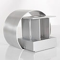 wall luminaire MURO up / down, round, adjustable G9 IP20, steel brushed dimmable