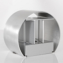 wall luminaire MURO up / down, round, adjustable G9 IP20, steel brushed dimmable