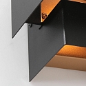 Steinhauer wall luminaire MURO 1-fold, square, direct / indirect G9 IP20, black matt dimmable