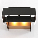 Steinhauer wall luminaire MURO 2-fold, square, direct / indirect G9 IP20, black matt dimmable