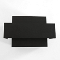 Steinhauer wall luminaire MURO 2-fold, square, direct / indirect G9 IP20, black matt dimmable