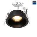 recessed luminaire PLITE SPOT round, rigid, set back GU10 IP20, steel brushed dimmable