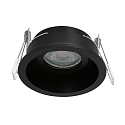 Indbygningslampe P�LITE SPOT rund, stiv, g� tilbage GU10 IP20, sort mat d�mpbar