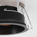 Steinhauer Indbygningslampe P�LITE SPOT rund, stiv, g� tilbage GU10 IP20, sort mat d�mpbar