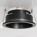 Steinhauer Indbygningslampe P�LITE SPOT rund, stiv, g� tilbage GU10 IP20, sort mat d�mpbar