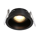 Steinhauer Indbygningslampe P�LITE SPOT rund, stiv, g� tilbage GU10 IP20, sort mat d�mpbar