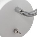 Mexlite wall luminaire UPROUND 1 flame GU10 IP20, white 