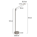 Standerlampe DAPHNE 1-flamme IP20, st�l d�mpbar