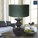 anne light & home table lamp LYONS S E27 IP20, green, black
