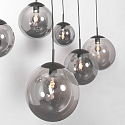 Steinhauer pendant luminaire BOLLIQUE 6 flames E27 IP20, black dimmable