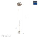 Steinhauer pendant luminaire SPARKLED LIGHT without shade E27 IP20, steel brushed dimmable