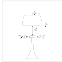 Steinhauer Steinhauer Bordlampe ANCILLA, 1-flamme, glas, st�l