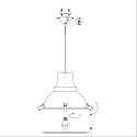 Steinhauer Steinhauer Pendant luminaire PARADE, 1 flame, metal, black