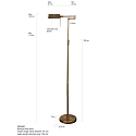 Mexlite Standerlampe KARL, 1-flamme, bronze