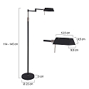 Mexlite Mexlite Standerlampe KARL, 1-flamme, sort