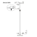 Mexlite Mexlite Standerlampe KARL, 1-flamme, sort