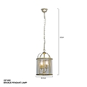 Steinhauer Steinhauer Pendant luminaire PIMPERNEL, 2 flames, glass, bronze