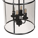 Steinhauer pendant luminaire PIMPERNEL 4 flames E14 IP20, black dimmable