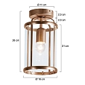 Steinhauer Steinhauer Ceiling luminaire PIMPERNEL, 1 flame, glass, bronze