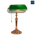 Steinhauer Steinhauer Table lamp ANCILLA, 1 flame, glass green, bronze