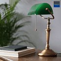 Steinhauer Steinhauer Table lamp ANCILLA, 1 flame, glass green, bronze