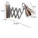 Steinhauer Steinhauer V�glampe SPRING, 1-flamme, st�l