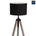 Mexlite floor lamp TRIEK 1 flame, with switch, with shade E27 IP20, wood, antique 