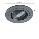 Indbygningslampe P�LITE SPOT rund, svingbar GU10 IP20
