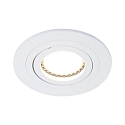 Indbygningslampe P�LITE SPOT rund, svingbar GU10 IP20, hvid mat d�mpbar