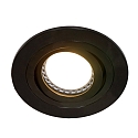 Indbygningslampe P�LITE SPOT rund, svingbar GU10 IP20, sort mat d�mpbar