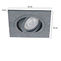 recessed luminaire P�LITE SPOT swivelling, square GU10 IP20