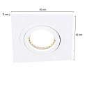 Steinhauer Indbygningslampe P�LITE SPOT svingbar, firkantet GU10 IP20, hvid mat d�mpbar