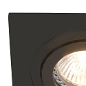 Steinhauer Indbygningslampe P�LITE SPOT svingbar, firkantet GU10 IP20, sort mat d�mpbar
