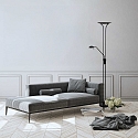 Mexlite Floor lamp BIRON, 2 flames, bronze
