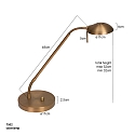 Mexlite Mexlite Bordlampe BIRON, 1-flamme, bronze