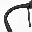 Mexlite Bordlampe BIRON med afbryder, med fleksibel arm IP20, sort mat d�mpbar
