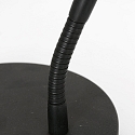 Mexlite Bordlampe BIRON med afbryder, med fleksibel arm IP20, sort mat d�mpbar