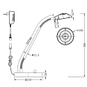 Mexlite Bordlampe BIRON med afbryder, med fleksibel arm IP20, sort mat d�mpbar