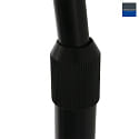 Standerlampe SPARKLED LIGHT - IKARO rillet, cylindrisk, med afbryder, med skrm, justerbar E27 IP20, sort mat 