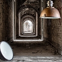 Steinhauer pendant luminaire BIKKEL - � 42CM 1 flame, medium E27 IP20, brown, pied dimmable