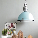 Steinhauer pendant luminaire BIKKEL - � 42CM 1 flame, medium E27 IP20, drak blue dimmable