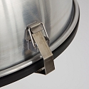 Steinhauer pendant luminaire BIKKEL - � 42CM 1 flame, medium E27 IP20, polished aluminium, steel dimmable