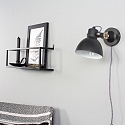Mexlite Mexlite Wall luminaire CERA, 1 flame, reflector, black