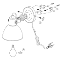 Mexlite Mexlite Wall luminaire CERA, 1 flame, reflector, black