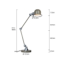Mexlite Bordlampe DAVIN, 1-flamme, reflektor, sort