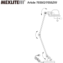 Mexlite Bordlampe DAVIN, 1-flamme, reflektor, sort