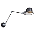 Mexlite Mexlite Wall luminaire DAVIN, 1 flame, reflector, black