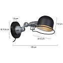 Mexlite V�glampe DAVIN, 1-flamme, reflektor, gr�n